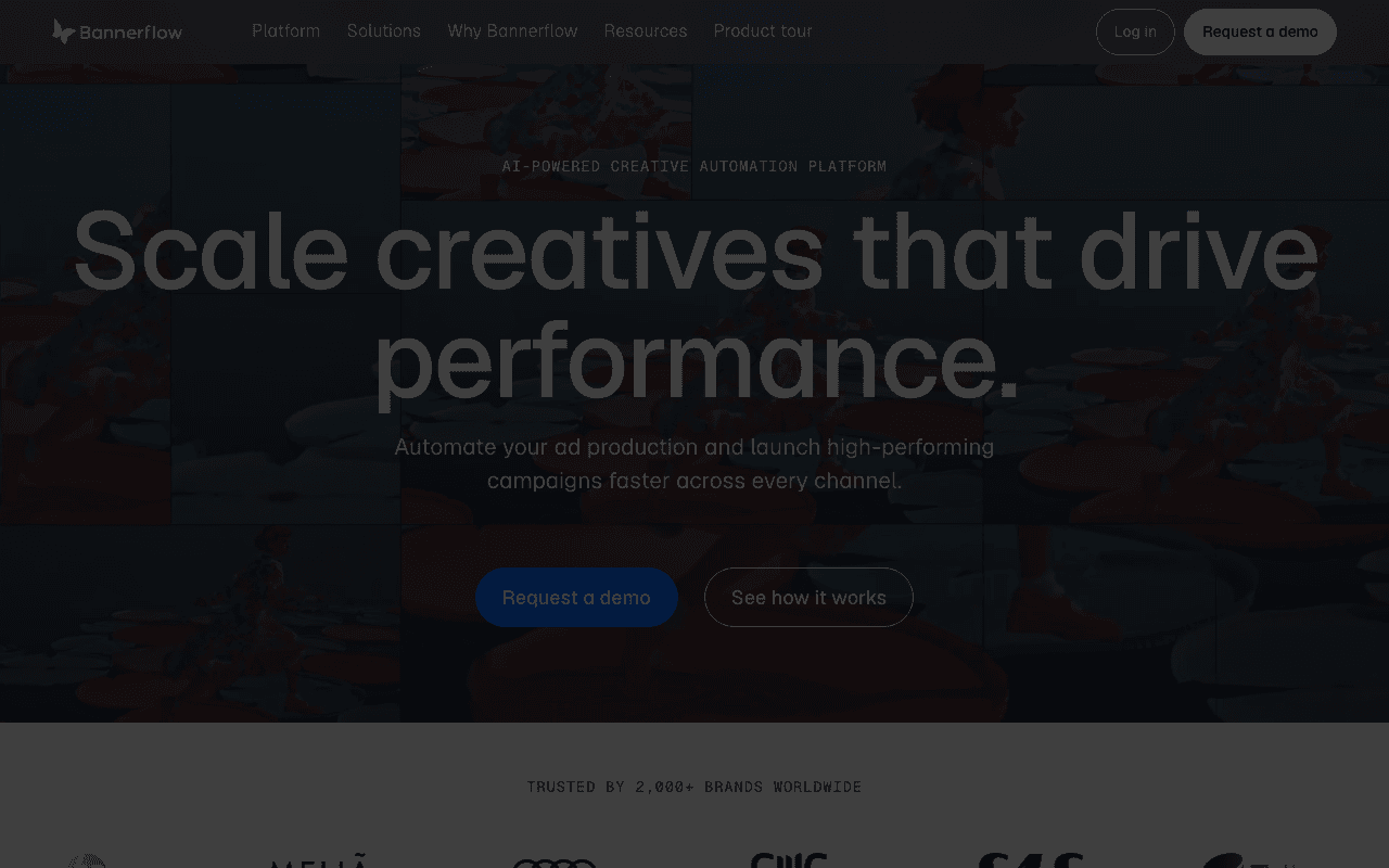 Bannerflow homepage screenshot — 2026