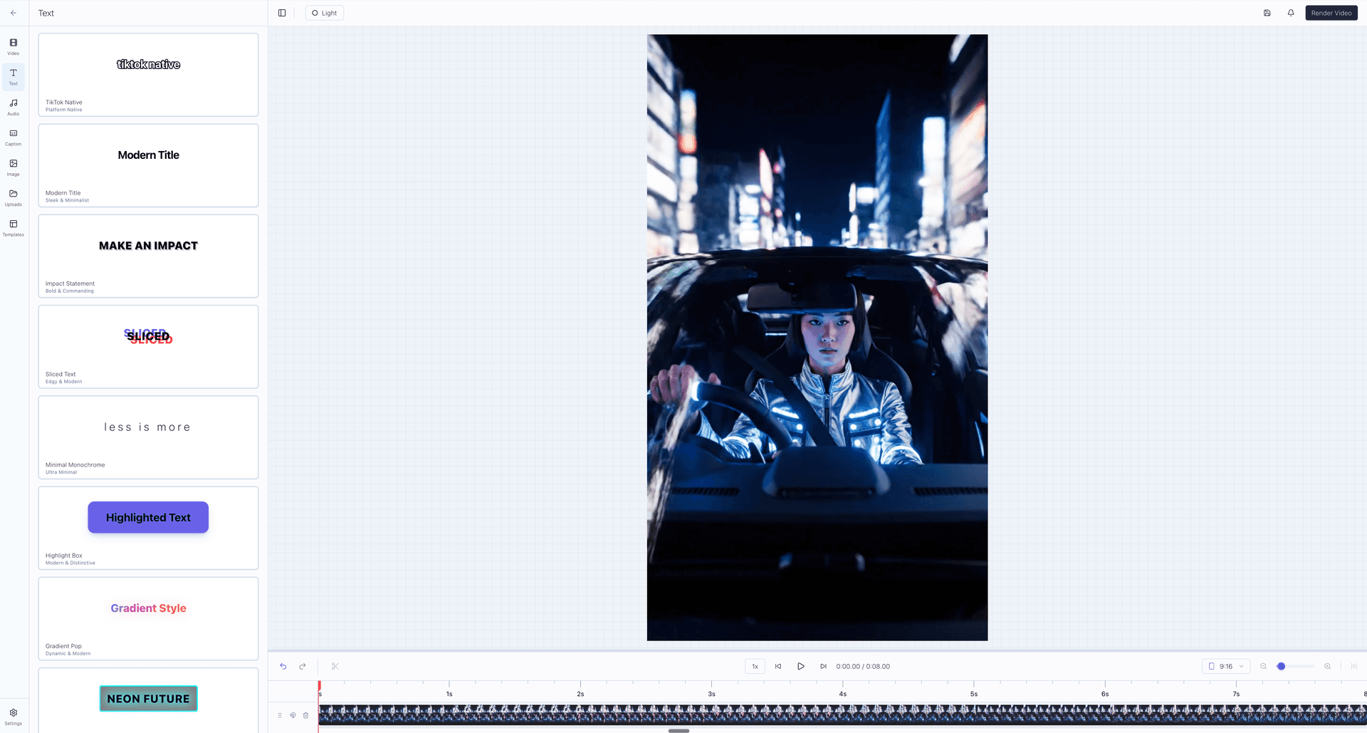 Timeline-Based Video Ad Editor — Sovran
