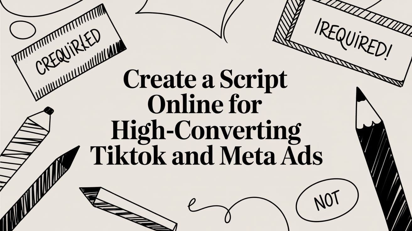 Create a Script Online for High-Converting TikTok and Meta Ads
