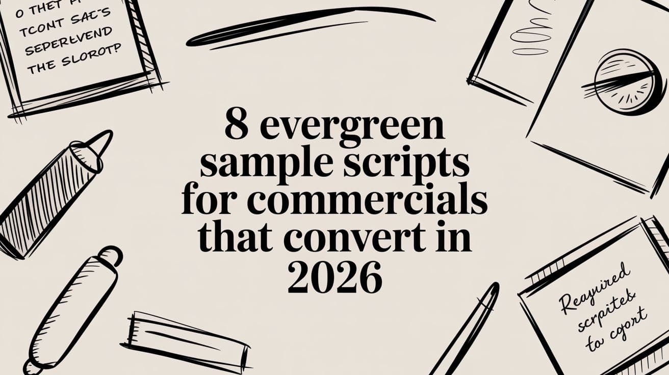 8 Evergreen Sample Scripts for Commercials That Convert in 2026