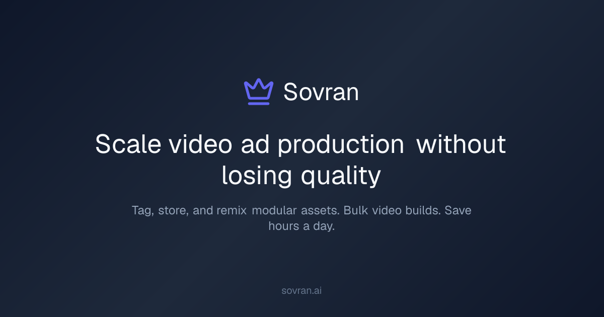 Sovran - AI Creative Testing Platform for Video Ads
